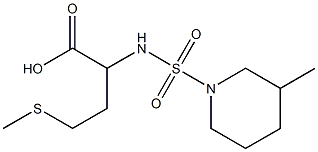 2-{[(3-methylpiperidine-1-)sulfonyl]amino}-4-(methylsulfanyl)butanoic acid Structure