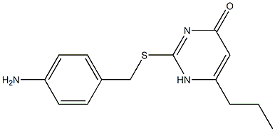 2-{[(4-aminophenyl)methyl]sulfanyl}-6-propyl-1,4-dihydropyrimidin-4-one Structure