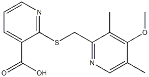 2-{[(4-methoxy-3,5-dimethylpyridin-2-yl)methyl]sulfanyl}pyridine-3-carboxylic acid 구조식 이미지