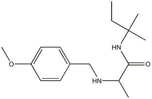 2-{[(4-methoxyphenyl)methyl]amino}-N-(2-methylbutan-2-yl)propanamide Structure