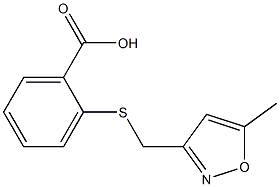 2-{[(5-methyl-1,2-oxazol-3-yl)methyl]sulfanyl}benzoic acid 구조식 이미지