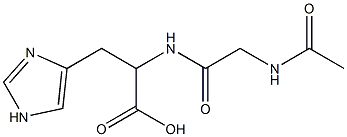 2-{[(acetylamino)acetyl]amino}-3-(1H-imidazol-4-yl)propanoic acid Structure