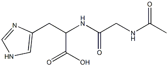 2-{[(acetylamino)acetyl]amino}-3-(1H-imidazol-4-yl)propanoic acid 구조식 이미지