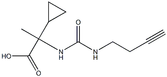 2-{[(but-3-ynylamino)carbonyl]amino}-2-cyclopropylpropanoic acid Structure