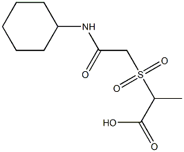 2-{[(cyclohexylcarbamoyl)methane]sulfonyl}propanoic acid 구조식 이미지