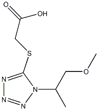 2-{[1-(1-methoxypropan-2-yl)-1H-1,2,3,4-tetrazol-5-yl]sulfanyl}acetic acid 구조식 이미지