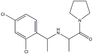 2-{[1-(2,4-dichlorophenyl)ethyl]amino}-1-(pyrrolidin-1-yl)propan-1-one 구조식 이미지