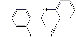 2-{[1-(2,4-difluorophenyl)ethyl]amino}benzonitrile Structure