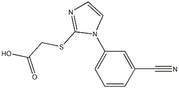 2-{[1-(3-cyanophenyl)-1H-imidazol-2-yl]sulfanyl}acetic acid 구조식 이미지