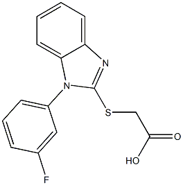 2-{[1-(3-fluorophenyl)-1H-1,3-benzodiazol-2-yl]sulfanyl}acetic acid Structure