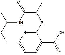 2-{[1-(butan-2-ylcarbamoyl)ethyl]sulfanyl}pyridine-3-carboxylic acid Structure