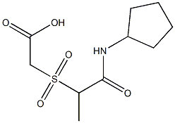 2-{[1-(cyclopentylcarbamoyl)ethane]sulfonyl}acetic acid Structure