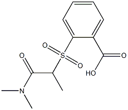 2-{[1-(dimethylcarbamoyl)ethane]sulfonyl}benzoic acid Structure