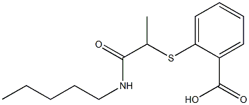 2-{[1-(pentylcarbamoyl)ethyl]sulfanyl}benzoic acid 구조식 이미지