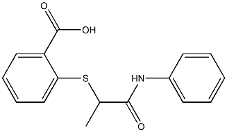 2-{[1-(phenylcarbamoyl)ethyl]sulfanyl}benzoic acid Structure