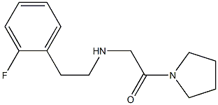 2-{[2-(2-fluorophenyl)ethyl]amino}-1-(pyrrolidin-1-yl)ethan-1-one 구조식 이미지