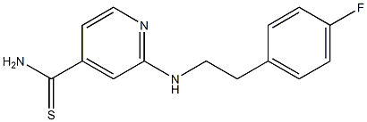 2-{[2-(4-fluorophenyl)ethyl]amino}pyridine-4-carbothioamide Structure