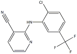 2-{[2-chloro-5-(trifluoromethyl)phenyl]amino}pyridine-3-carbonitrile Structure