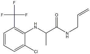 2-{[2-chloro-6-(trifluoromethyl)phenyl]amino}-N-(prop-2-en-1-yl)propanamide 구조식 이미지