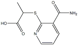 2-{[3-(aminocarbonyl)pyridin-2-yl]thio}propanoic acid 구조식 이미지