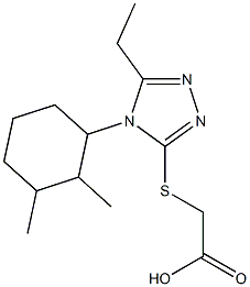 2-{[4-(2,3-dimethylcyclohexyl)-5-ethyl-4H-1,2,4-triazol-3-yl]sulfanyl}acetic acid Structure
