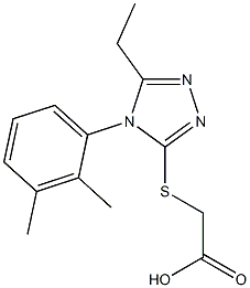 2-{[4-(2,3-dimethylphenyl)-5-ethyl-4H-1,2,4-triazol-3-yl]sulfanyl}acetic acid 구조식 이미지