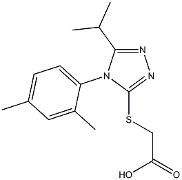 2-{[4-(2,4-dimethylphenyl)-5-(propan-2-yl)-4H-1,2,4-triazol-3-yl]sulfanyl}acetic acid 구조식 이미지