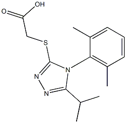 2-{[4-(2,6-dimethylphenyl)-5-(propan-2-yl)-4H-1,2,4-triazol-3-yl]sulfanyl}acetic acid Structure