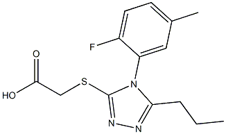 2-{[4-(2-fluoro-5-methylphenyl)-5-propyl-4H-1,2,4-triazol-3-yl]sulfanyl}acetic acid Structure