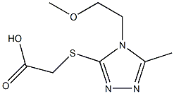2-{[4-(2-methoxyethyl)-5-methyl-4H-1,2,4-triazol-3-yl]sulfanyl}acetic acid 구조식 이미지