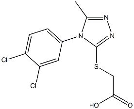 2-{[4-(3,4-dichlorophenyl)-5-methyl-4H-1,2,4-triazol-3-yl]sulfanyl}acetic acid 구조식 이미지