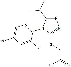 2-{[4-(4-bromo-2-fluorophenyl)-5-(propan-2-yl)-4H-1,2,4-triazol-3-yl]sulfanyl}acetic acid Structure