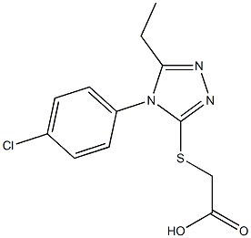 2-{[4-(4-chlorophenyl)-5-ethyl-4H-1,2,4-triazol-3-yl]sulfanyl}acetic acid 구조식 이미지