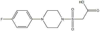 2-{[4-(4-fluorophenyl)piperazine-1-]sulfonyl}acetic acid Structure