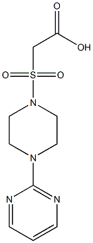 2-{[4-(pyrimidin-2-yl)piperazine-1-]sulfonyl}acetic acid 구조식 이미지