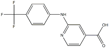 2-{[4-(trifluoromethyl)phenyl]amino}pyridine-4-carboxylic acid Structure