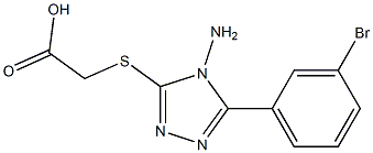 2-{[4-amino-5-(3-bromophenyl)-4H-1,2,4-triazol-3-yl]sulfanyl}acetic acid Structure