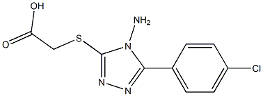 2-{[4-amino-5-(4-chlorophenyl)-4H-1,2,4-triazol-3-yl]sulfanyl}acetic acid 구조식 이미지