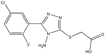 2-{[4-amino-5-(5-chloro-2-fluorophenyl)-4H-1,2,4-triazol-3-yl]sulfanyl}acetic acid 구조식 이미지