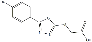 2-{[5-(4-bromophenyl)-1,3,4-oxadiazol-2-yl]sulfanyl}acetic acid Structure