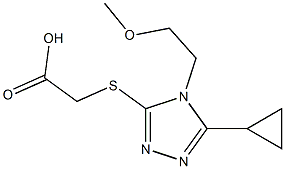 2-{[5-cyclopropyl-4-(2-methoxyethyl)-4H-1,2,4-triazol-3-yl]sulfanyl}acetic acid Structure