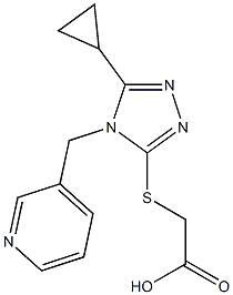 2-{[5-cyclopropyl-4-(pyridin-3-ylmethyl)-4H-1,2,4-triazol-3-yl]sulfanyl}acetic acid Structure