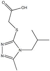 2-{[5-methyl-4-(2-methylpropyl)-4H-1,2,4-triazol-3-yl]sulfanyl}acetic acid 구조식 이미지