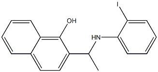 2-{1-[(2-iodophenyl)amino]ethyl}naphthalen-1-ol 구조식 이미지