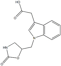 2-{1-[(2-oxo-1,3-oxazolidin-5-yl)methyl]-1H-indol-3-yl}acetic acid Structure