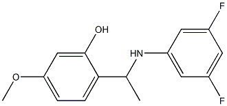 2-{1-[(3,5-difluorophenyl)amino]ethyl}-5-methoxyphenol Structure