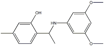 2-{1-[(3,5-dimethoxyphenyl)amino]ethyl}-5-methylphenol 구조식 이미지
