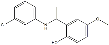 2-{1-[(3-chlorophenyl)amino]ethyl}-4-methoxyphenol Structure