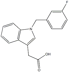 2-{1-[(3-fluorophenyl)methyl]-1H-indol-3-yl}acetic acid Structure