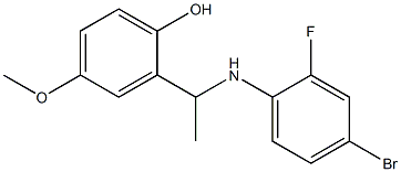 2-{1-[(4-bromo-2-fluorophenyl)amino]ethyl}-4-methoxyphenol Structure